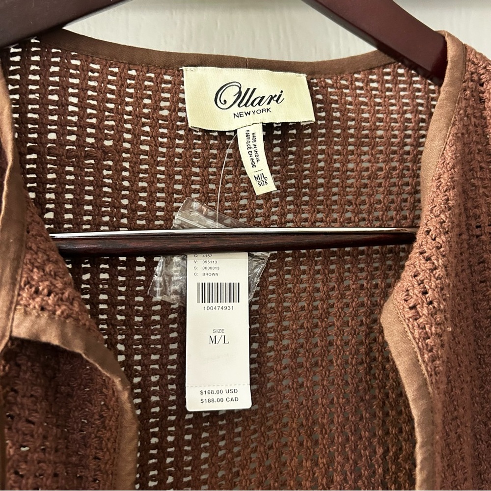 NWT Anthropologie Ollari Shell Embellished Beaded Cardigan Sweater - Picture 8 of 9